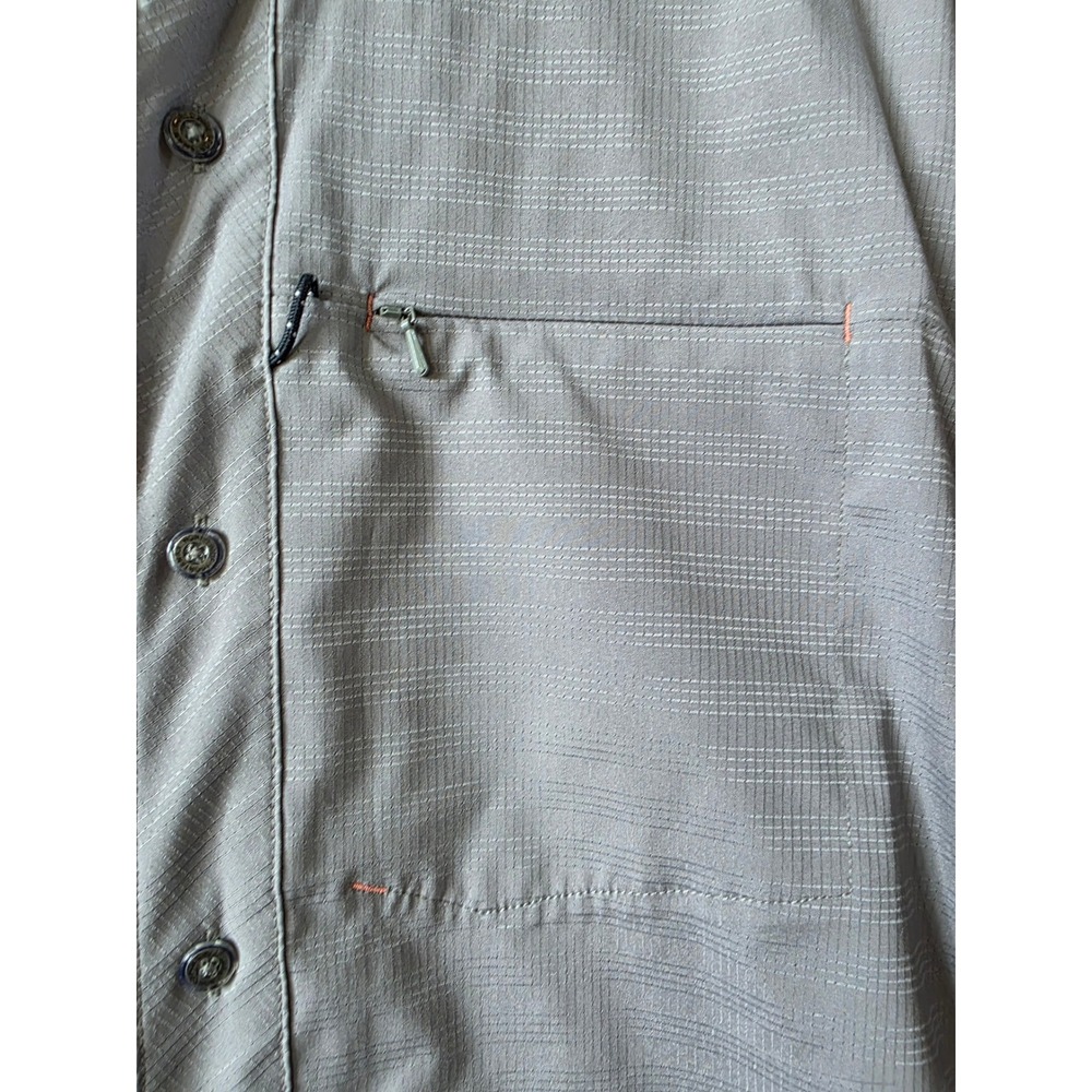 Lot of 2 World Wide Sportsman Mens Gray Grid Short Sleeve Fishing Shirt sz large - Picture 4 of 8
